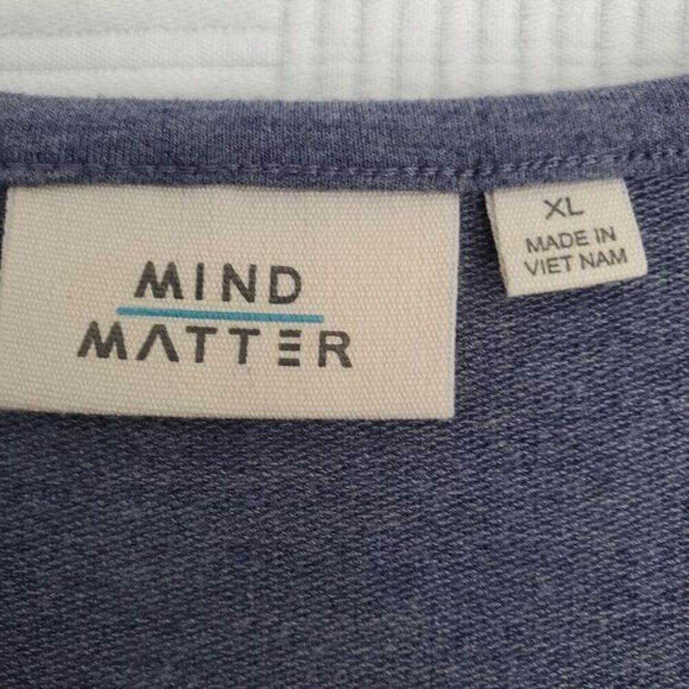 Mind Over Matter Maxi Dress Womens XL Sleeveless Tank Blue Stretch French Terry - Picture 4 of 10